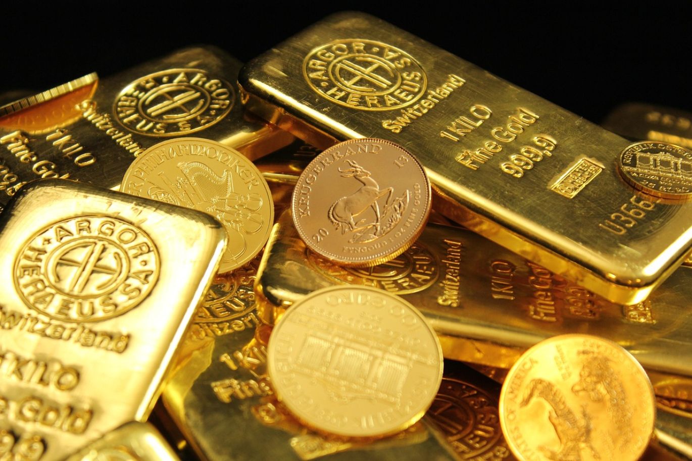 Bullion Value represented by stacks of gold bars, symbolizing financial worth and investment potential.