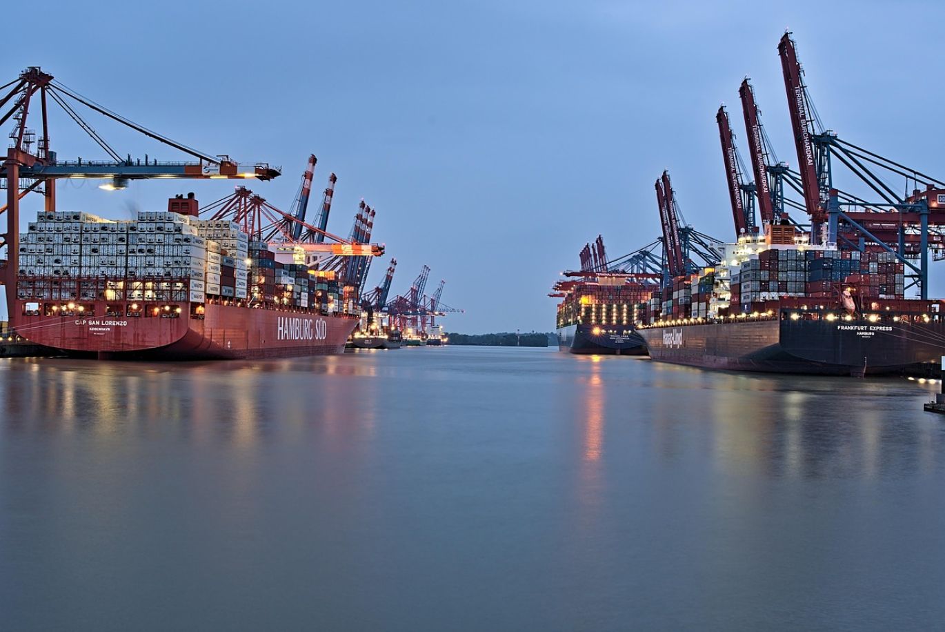 Container ship at port loading minerals for Glencore Port Operations in Kenya managed by Summit Gold Resources