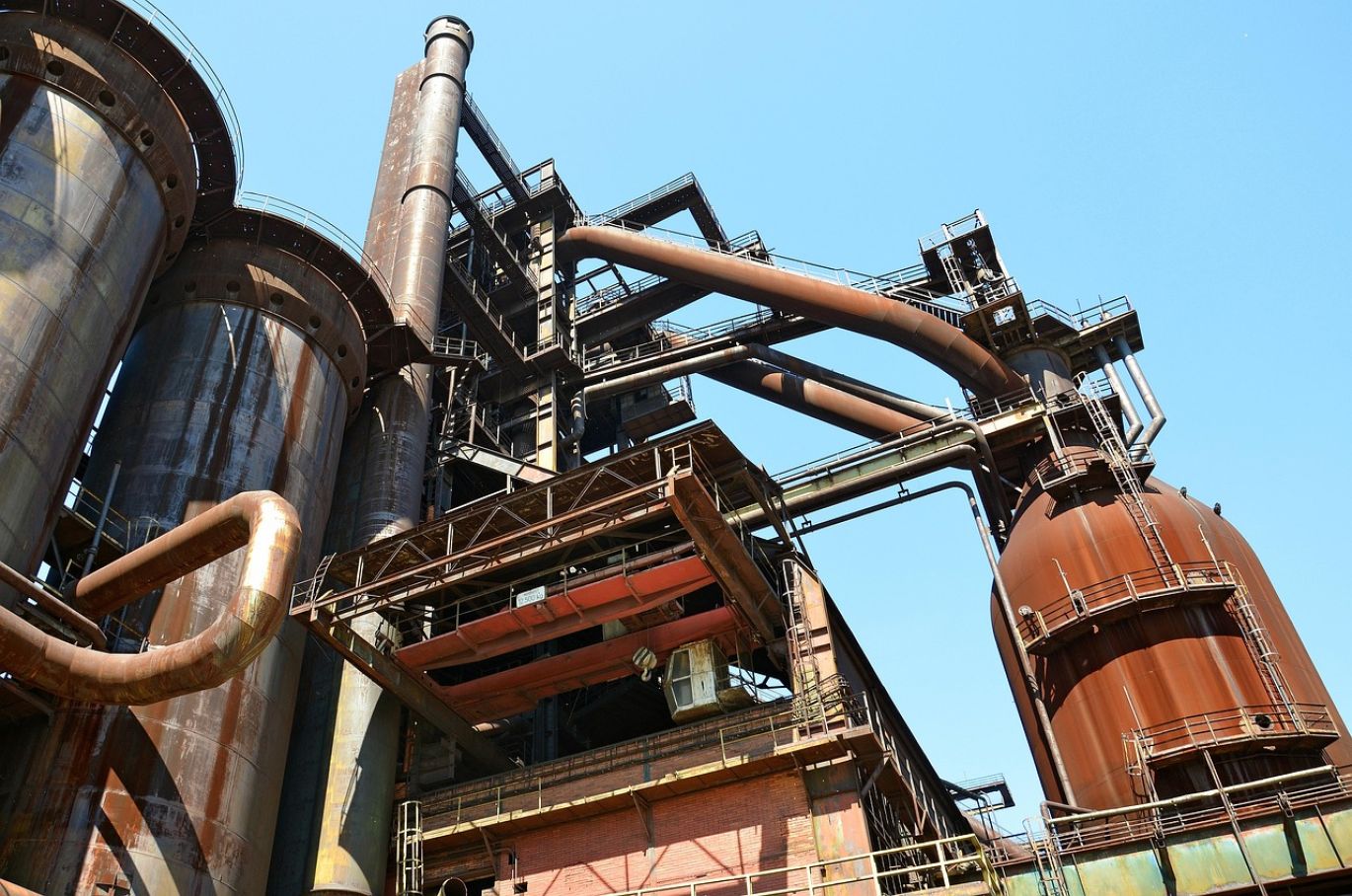 Pile of iron ore ready for steel production
